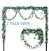 Miracliy 5Pcs 41FT Blue and White Flower Garland, Artificial Rose Arch Vines for Wedding Backdrop Decoration
