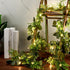 2 Pack 6 20 ft Artificial Eucalyptus Garland with Lights Spring Garland with LED Fairy String Lights Fake Eucalyptus