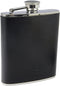 Zippo Hip Flask – Reusable, Secured Lid to Prevent Spills, Stainless Steel, Black Leather Logo, 177ml.