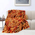 Cozy 50"x40" Tomato Spaghetti Blanket Soft Warm Italian Pasta Throw Blankets for Boys Girls Fuzzy Plush Funny Food