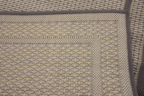 Unique Loom Outdoor Border Collection Area Rug, Border, 2' 2" x 3' 1", Gray/Silver