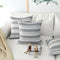Decorative Classic Retro Stripe Throw Pillow Cover - 18 x 18 Inch, Beige Black Mixed, 2 Pieces