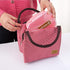 2PCS Reusable Lunch Tote Bags, Portable Insulated Lunch Cooler Bag for Picnic Office Beach (Green+Red)
