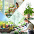 2 Packs 50 AUGSUN Plant Trellis Garden Trellis Plant Stakes Trellis for Climbing Plants Indoor Plants Metal Leaf Shape