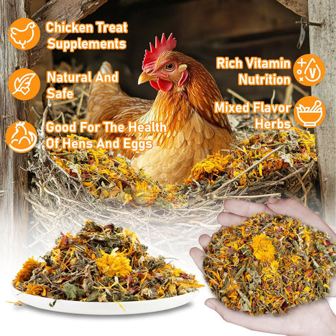 10oz Packed MAQIHAN Chicken Nesting Herbs - Dried Herb Layer Feed Coop and Run Insulation Roosting Bars for Box Pads