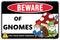 Venicor Gnome Sign Decor - 8 x 12 Inches Aluminum - Funny Gnome Gifts and Home Decorations for Women
