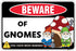 Venicor Gnome Sign Decor - 8 x 12 Inches Aluminum - Funny Gnome Gifts and Home Decorations for Women