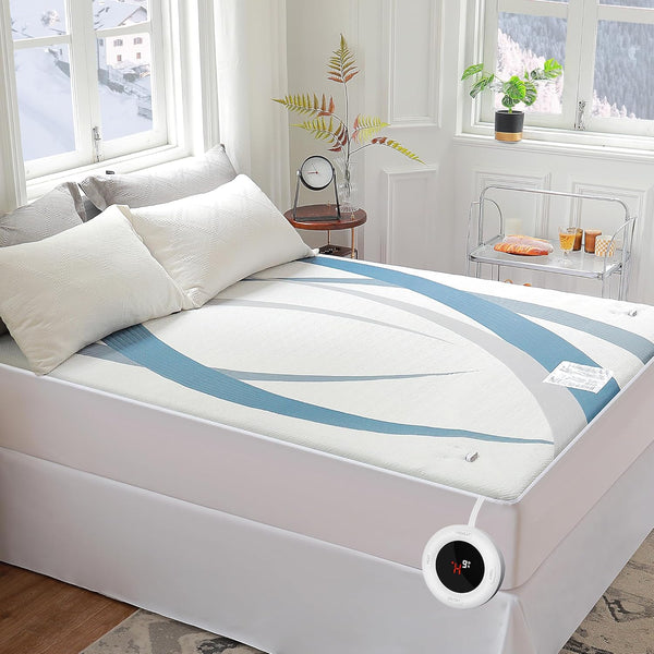 Gotcozy Heated Mattress Pad Twin Size, Electric Mattress Pad with 10 Heat Settings & 10 Hour Auto Off, ETL Certified