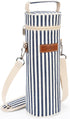 Tirrinia Insulated Single Wine Cooler Bags - Padded Portable Wine Gift Tote Carrier for Travel, BYOB, Wine Tasting,