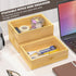 Stackable Bamboo Kitchen Drawer Organizer Bins for Silverware, Flatware, and Office Desk - 9" x 6" x 2.5"