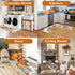 U'Artlines Fall Kitchen Mat - Anti Fatigue Cushioned Comfort Mats, Colorful Pumpkin Kitchen Rugs 17"x28"+17"x47"