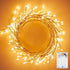 2 Pack 10 120LEDs Ft Battery Operated Fairy Lights, Firecracker String Lights, Silver Wire Starry Firefly Light
