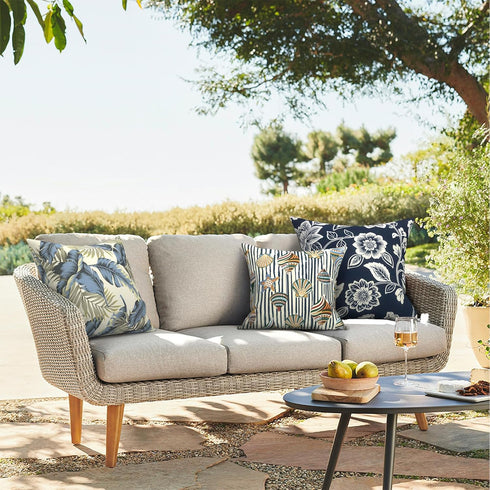 16x16 Inch, Set 2 Outdoor Throw Pillows Water Repellent Patio Pillows with Inners of for Patio Furniture Home Graden