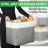 Bidtakay Extra Large Storage Baskets, 3-Pack Fabric Closet Organizers for Shelves, 17x12x15.1 inch, XL-White&Grey