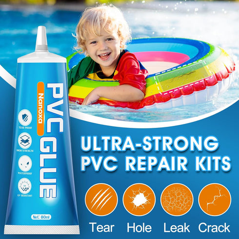 Nanoxa Swimming (80ML) Air Mattress Patch Kit, Heavy Duty Waterproof Vinyl Pool Patch Repair Kit, Inflatable Patch Kit
