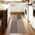 COZYLOOM 2x6 Striped Kitchen Rugs Non Slip Washable, Easy Jute Runner Rug for