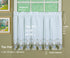 Today's Curtain Verona Reverse Embroidery Tier - 36", White/Blue, 60" W x 36" L