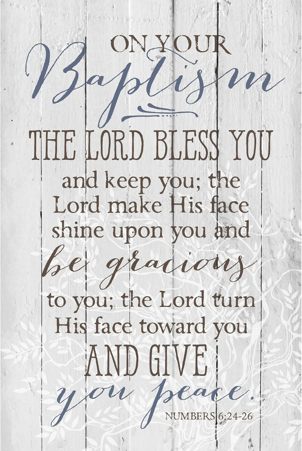 DEXSA On Your Baptism New Horizons Wood Plaque with Easel - Made in the USA