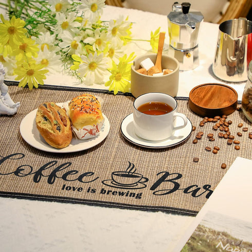 2 20 14 Inch Countertops,Coffee Cunhill Pieces Coffee Bar Mat,Coffee Bar Accessories x Coffee Bar Decoration Coffee