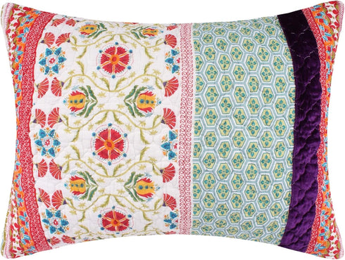 Greenland Home Thalia Pillow Sham, 1 Count, Model GL-1606AS, Standard 20x26-inch, Tango Color