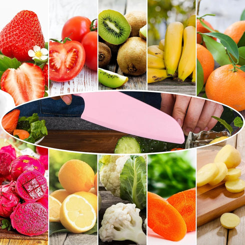Nylon Knife for Nonstick Pans, 2 pcs Kitchen Knife, Safe for Kids, High Temperature Resistant up to 460°F (Pink)