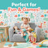 2-in-1 Kids Couch for Toddlers, Kids Sofa Chair, Comfy Soft Foldable Toddler Couch Chair for Girls and Boys