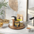 Lazy Susan Turntable for Cabinet: Acacia Wood Organizer for Kitchen Countertop and Bathroom Decor, 12 Inch