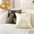 TAOSON Pack 2,Gold Cozy Cozy 18 18 Inches of Pillow Covers Velvet Soft Gold Stamping Leaves Decorative Soft Throw