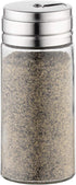 Fox Run 5167 Glass Spice Jar with Stainless Steel Shaker Lid, 6 Ounce Clear Container for Seasonings, 1 Count