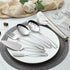 BEWOS 20-Piece Large Serving Utensil Set, Includes Spoons, Tongs, Forks, Cake Server, Stainless Steel, Dishwasher Safe