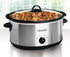 Crock-Pot 7 Quart Oval Manual Slow Cooker, Stainless Steel (SCV700-S-BR), Versatile Cookware for Families