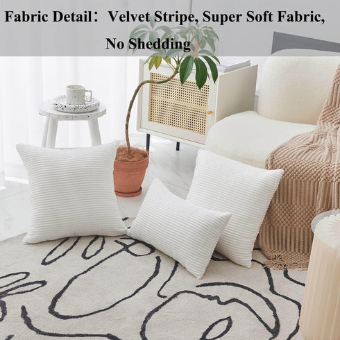 16x16 Set 2 40x40 cm, 16 16 Inch, Home Brilliant White Throw Pillow Covers of Accent Decorative Pillow Covers Nursing