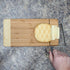 Home-X Bamboo Cheese Cutting Board with Stainless Steel Wire Slicer, Ultimate Two-In-One Kitchenware