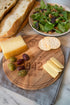 Ironwood Gourmet Engraved Multi-Use Circle Serving Board, 0.5 x 9 x 9 inches, 1942 Wine Barrel Design