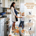 U'Artlines Fall Kitchen Mat - Anti Fatigue Cushioned Comfort Mats, Colorful Pumpkin Kitchen Rugs 17"x28"+17"x47"