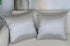 Aiking Home Collection 24x24 Inches Faux Silk Square Shams (Set of 2; Zipper Closure; Silver)