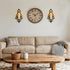 Set 2, Wall Candle Sconces of Vintage Flower-Shaped Metal Candle Holders for Pillar, Tealight, and LED Candles, Rustic