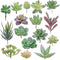 Augshy Artificial Succulents, 16 Pack Fake Plants for Decorative Garden Arrangement