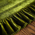 120 Inches Green,14x120 Inch Velvet Table Runner Soft Decorative Luxurious Solid Long Tablecloth with Retro Ruffle