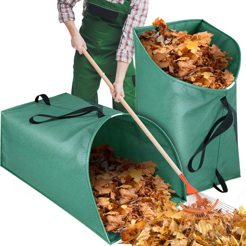 VICAMB 2 Pack 60 Gallon Leaf Collector,Collapsible Lawn & Leaf Bag,Heavy Leaves Pick