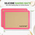 Nutrichef Silicone Baking Mats - 2 Non-stick Food-Grade Reusable Silicone Mats - Perfect for Half Baking Pans 16.5 x 11.6 IN - Oven-Safe Up to 480 Degrees F - Safe for Ovens & Dishwashers - Pink by NutriChef