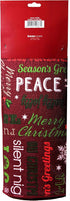 Christmas Holiday Typography Print Kitchen Microfiber Dish Drying Mat, 16 x 18 Inches