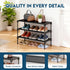 3 Closet, 28" LOFTEY Shoe Rack, Tier Non-Woven Shoe Shelf, Stackable Shoe Rack Organier for Front Door and Entryway