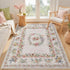 5x7 Joydeco Floral Bow Pink Rug for Bedroom, Washable Area Rug for Girls Nursery Playroom, Ultra-Thin Non Slip Soft
