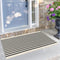 KILOCOCO Beige Striped Rug, 2.3'x3.6' Hand Woven Cotton Washable Indoor Outdoor Doormats for Front