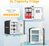 HealSmart Portable Mini Fridge, 6 Liter 9 Can Cooler and Warmer Compact Refrigerators with Observation Window,