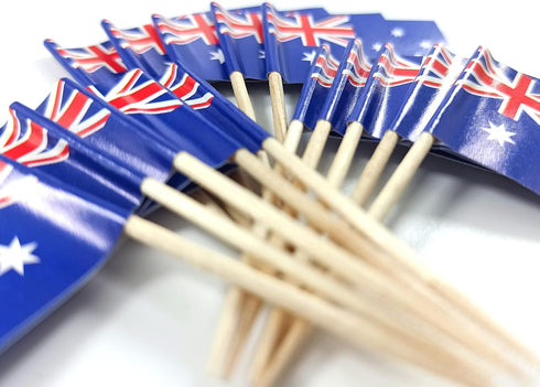 JBCD Australia Toothpick Flag, Australian Mini Small Cupcake Topper Flags, 100pcs