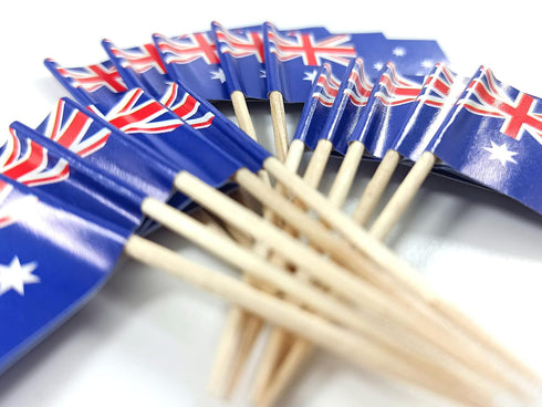 JBCD Australia Toothpick Flag, Australian Mini Small Cupcake Topper Flags, 200pcs