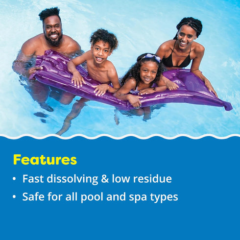56% 99% 2 In The Swim Sodium Dichlor Chlorine Shock Granules for Sanitizing Hot Tubs and Spas Fast Dissolving, pH
