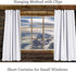 DONREN Pure White Small Window Curtain Panels, Room Darkening Curtain Tiers for Nursery, 42 x 36 Inch, 1 Pair